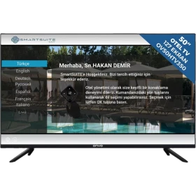 Onvo OV50HTV350 Ultra HD 4K LED televizyon, siyah çerçeveli ekran ve ayak tasarımıyla