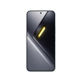 Poco X8 Pro Max mavi akıllı telefon, ince çerçeveli tam ekran ön yüz tasarımıyla önden görünüm