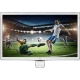 LG 24TK410U-WZ HD Ready LED TV, HD futbol görüntüsüyle vitrinde sergilenen genel siyah ekranlı televizyon