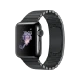 Apple Watch Series 2 38 mm, uzay siyahı paslanmaz çelik kasa ve baklalı bilezikle gösteriliyor