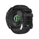 Garmin tactix 8 51mm AMOLED siyah akıllı saatin sensörleri ve dayanıklı kayışı arkadan görülüyor