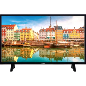 Vestel 39HD5400 HD Ready LED televizyon, siyah çerçeveli ekranında renkli liman manzarası gösteriyor