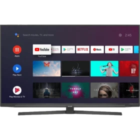 Arçelik A65 B 970 A Ultra HD 4K LED televizyon, akıllı TV arayüzü açık şekilde önden görünür.