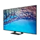 Samsung 55BU8500 Ultra HD 4K LED televizyon; koyu çerçeveli ekranda su manzarası görüntüsü yer alıyor
