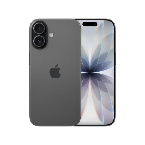 Apple iPhone 17 siyah akıllı telefon, ön ekran ve arka kamera tasarımıyla vitrinde sergileniyor