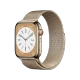 Watch Series 8 Cellular 45mm Paslanmaz Çelik Kasa ve Milano Kordon Altın