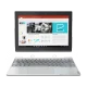 Lenovo Miix 320 gümüş renk iş ve ofis tabletinde ekran görüntüsü görünen vitrin modeli