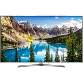 LG 55UJ750V Ultra HD 4K LED televizyon, genel renkli ekran görüntüsüyle manzara sahnesi sunar