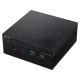 Asus Mini PC PN60-BR00I3 siyah masaüstü bilgisayar, kompakt kasa ve ön panel bağlantı noktalarıyla