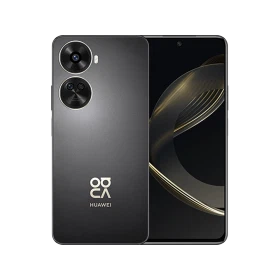 Huawei Nova 11 SE siyah akıllı telefon, ön ekran ve çift arka kamera tasarımıyla vitrin görünümü