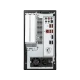 MSI Infinite S 9SI-096EU masaüstü bilgisayarın siyah kasası ve bağlantı portlarının bulunduğu arka paneli