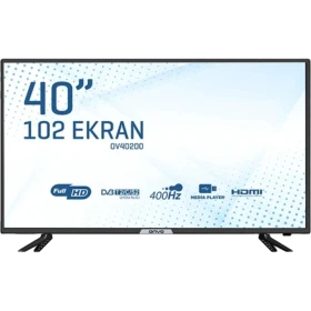 Onvo OV40200 Full HD FHD 40 inç LED televizyon, siyah çerçeveli ekran ve ayaklı tasarım