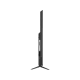 Axen AX75LEDM-W02M Ultra HD 4K LED televizyonun ince profil ve ayak tasarımını gösteren yandan görünümü
