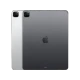Apple iPad Pro 11 inç gri tablet, 5G bağlantı ve 1024 GB depolama kapasitesiyle önden görünüm