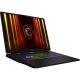 MSI Crosshair 18 HX AI A2XWGKG-014TR siyah oyuncu laptop, RGB ışıklı klavye ve ejderha logosu görünüyor.
