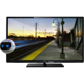 Philips 46PFL4358K Full HD LED televizyon; tren manzaralı ekranı ve siyah tasarımı vitrin görseli