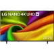 LG 75NU8E0B3LA Ultra HD 4K TV, renkli ekranı ve ince çerçeveli televizyon görünümü