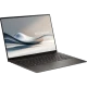Asus Zenbook S14 OLED UX5406SA-PZ287W, koyu gri ultrabook laptop; açık ekran ve klavye görünüyor.