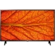 LG 43LM6370PLA 43 inç Full HD LED televizyon, canlı turuncu doku ekranı ile vitrin görünümü