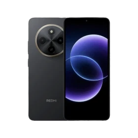 Gri Xiaomi Redmi 17C akıllı telefon; ön yüz ekran ışığı ve arka üçlü kamera tasarımı görünüyor.