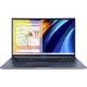 Asus VivoBook 15 M1502YA-BQ186 koyu mavi iş ve ofis laptopu; canlı ekran görüntüsüyle önden görünüm