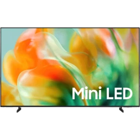 Samsung 85M80H Ultra HD 4K LED televizyon vitrin görseli; renkli Mini LED ekran, ince siyah tasarım