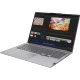 Gri Lenovo ThinkBook 16 G4+ IAP 21CY006FTR ATL1 iş ve ofis laptopu, açık ekranda klavye ve geniş touchpad görünümü