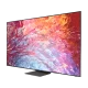 Samsung 55QN700B QLED 55 inç Ultra HD 8K TV, renkli su dalgaları ekran görüntüsüyle duvarda şık tasarım
