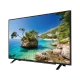 Grundig 32 VLE 6730 BP Full HD LED televizyon, mavi ekranında deniz ve kayalık ada manzarasıyla