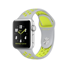 Apple Watch Nike+ Series 2 38 mm gümüş alüminyum kasa ve mat gümüş Volt Nike spor kordonlu akıllı saat