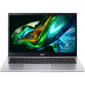 Acer Aspire 3 A315-44P-R9Y8 gümüş iş ve ofis laptopu, açık ekranlı ön görünüm