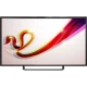 Sunny LED Siyah 55 inç Full HD FHD televizyon, ekranda renkli soyut desen ve siyah ayak tasarımıyla