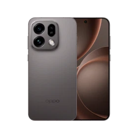 Gri Oppo Find X9s akıllı telefon, ön ekran ve arka yüzeyiyle çift kamera modülü detaylı vitrin çekimi