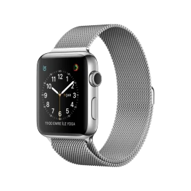 Apple Watch Series 2 42 mm gümüş paslanmaz çelik kasa ve Milano Loop akıllı saat⌚