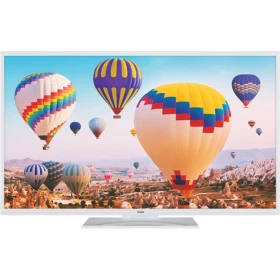 Vestel 50FB5000B Full HD FHD TV, beyaz çerçeveli LED televizyonda renkli sıcak hava balonları görüntüsü