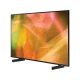 Samsung HG55AU800EE Ultra HD 4K LED televizyon, siyah çerçeveli ekranda renkli görüntü gösterimi