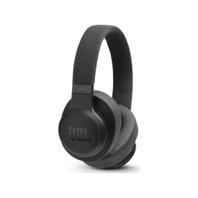 JBL Live 500BT Kablosuz siyah kulaklık, yastıklı kulak kapakları ve ayarlanabilir kafa bandıyla