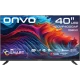 Onvo 40OVF4000AF Full HD LED televizyon, renkli ekranı ve ayaklarıyla önden görünüm