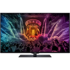 Philips 43PUS6031 Ultra HD 4K LED televizyon; siyah tasarımlı ekran ve sahne görseliyle vitrin sunumu