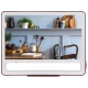 Vestel 24HA9520RB HD Ready HD TV, beyaz çerçeveli LED televizyonun önden görünümü