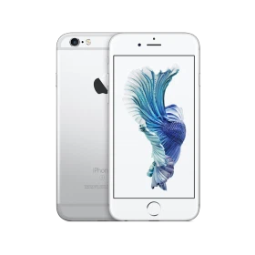 Beyaz Apple iPhone 6S akıllı telefon, ön ve arka yüzüyle vitrin ürünü görünümü
