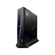 MSI MEG Trident X 10SE-851EU masaüstü bilgisayar, siyah kompakt kasası ve RGB aydınlatmasıyla