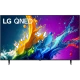 LG 65QNED80T6A Ultra HD 4K TV, QNED ekranında renkli su ve enerji efektleri olan televizyon vitrini