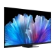 TCL 65C935 Ultra HD 4K LED televizyon ekranda mavi-pembe çiçek efektiyle, genel renk, siyah çerçeve