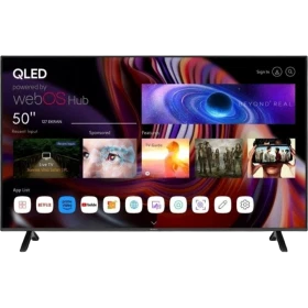 Sunny SN50QMN252 Ultra HD 4K TV, siyah çerçeveli televizyon ve webOS akıllı TV ana ekranı