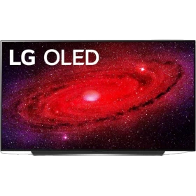 LG OLED77CX6LA Ultra HD 4K OLED televizyon ekranında yıldızlı uzay teması, genel renk vitrin görünümü