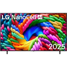 LG 75NANO90A6B Ultra HD 4K LED TV, ekranda NanoCell AI renkli görüntü ve 2025 yazısı ile