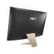 Asus V241EAK-BA041M masaüstü bilgisayarın siyah arka yüzü ve altın renkli standı