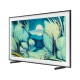 Samsung 55LS03F QLED 55 inç Ultra HD 4K TV siyah çerçeveli, manzara ekranıyla görünüm.