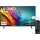 LG 86QNED85T6C Ultra HD 4K QNED Televizyon; renk genel tasarım, webOS ve kumanda ile birlikte ekran görüntüsü
